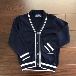 NWOT boys cardigan sweater, navy blue size 4